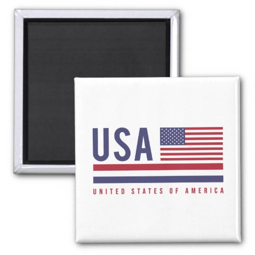USA Flag  ISO Code Alpha_3 Design Magnet