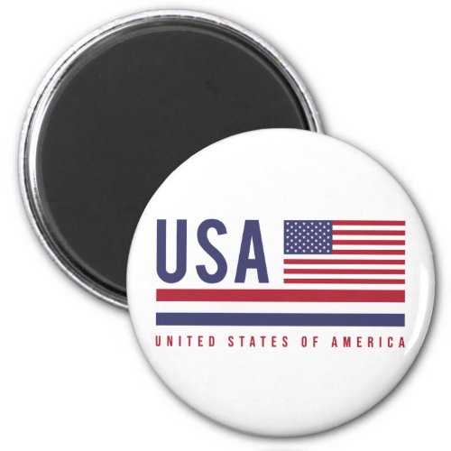 USA Flag  ISO Code Alpha_3 Design Magnet