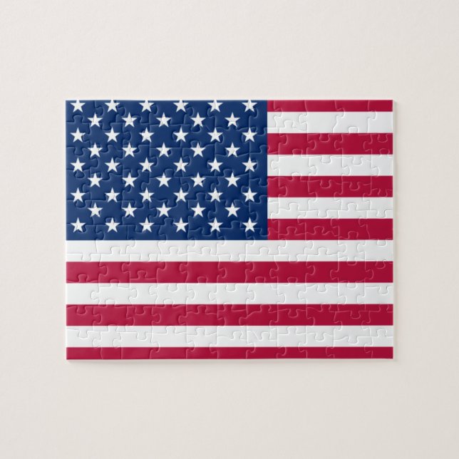 usa flag jigsaw puzzle (Horizontal)