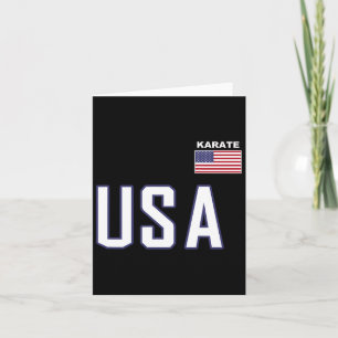 Usa Flag Karate Cool Team Equipment Martial Arts M Card