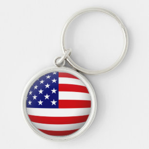 USA Flag Keychain