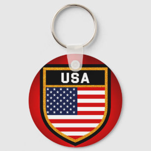 USA Flag Keychain