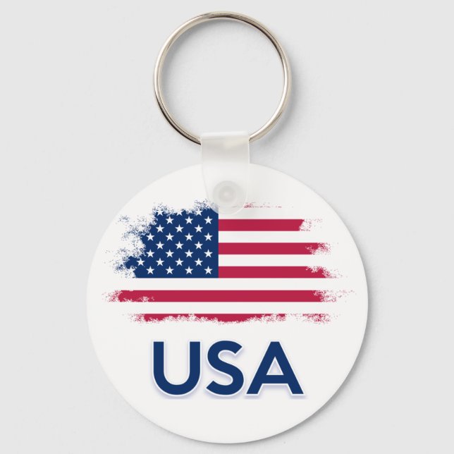 USA Flag   Keychain (Front)