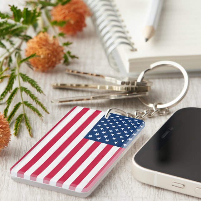 USA Flag Keychain - Patriotic (Front Right)