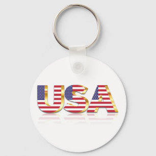 USA Flag Keychain Patriotic Gift