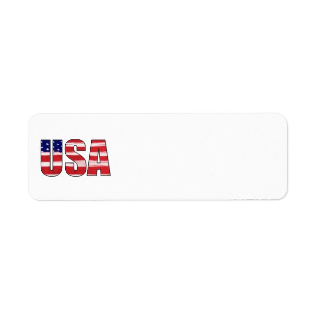 USA Flag Label (Front)