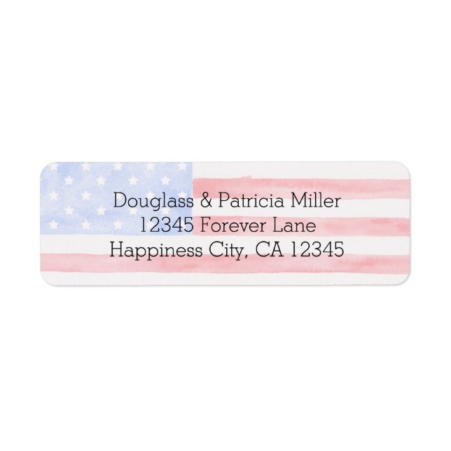 USA Flag Label (Front)