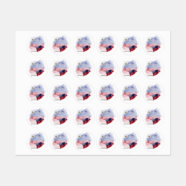 USA flag Labels (Sheet)