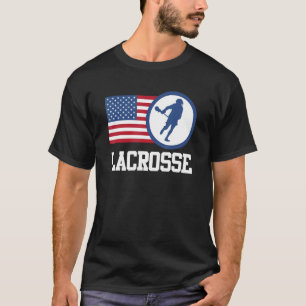 Usa Flag Lacrosse Player Lacrosse T-Shirt