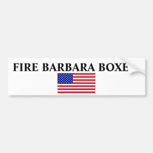 USA-Flag-Large, FIRE BARBARA BOXER! Bumper Sticker