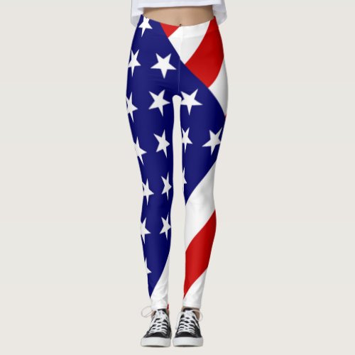 USA Flag lecn Leggings