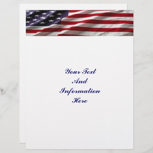 USA Flag Letterhead (Front/Back)
