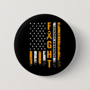 Usa Flag Leukemia Awareness Cancer Survivor Gift Button