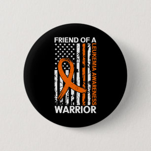 USA Flag Leukemia Awareness Month US American For Button