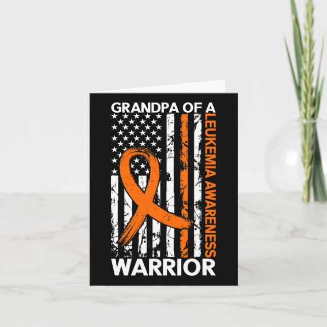 Usa Flag Leukemia Awareness Month Us American For  Card (Front)