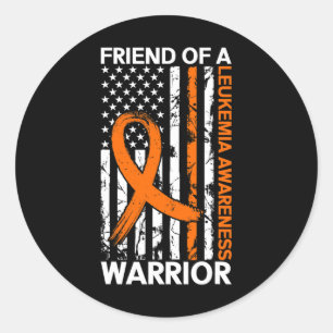 USA Flag Leukemia Awareness Month US American For Classic Round Sticker
