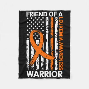 Usa Flag Leukemia Awareness Month Us American For Fleece Blanket