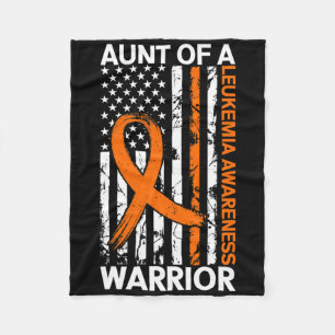 Usa Flag Leukemia Awareness Month Us American For Fleece Blanket