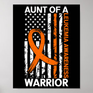 Usa Flag Leukemia Awareness Month Us American For Poster