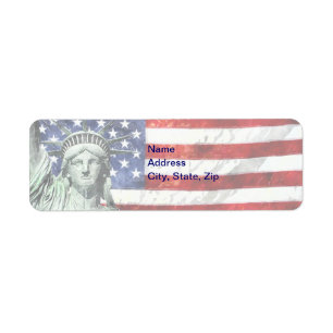 USA FLAG & LIBERTY LABEL