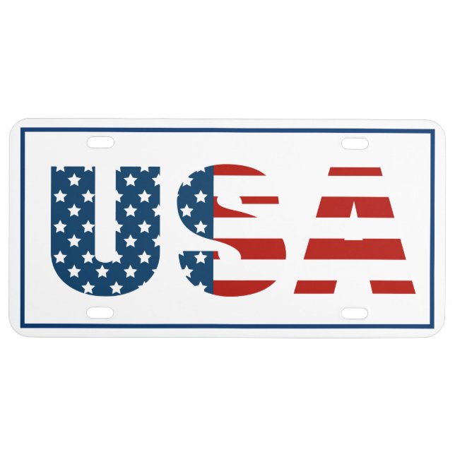 USA Flag License Plate (Front)