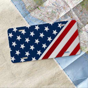 USA Flag License Plate