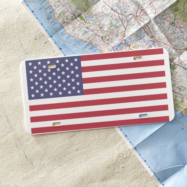 USA Flag License Plate (In Situ)