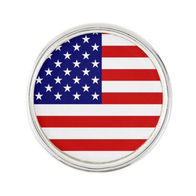 USA Flag lpcnt Lapel Pin (Front)