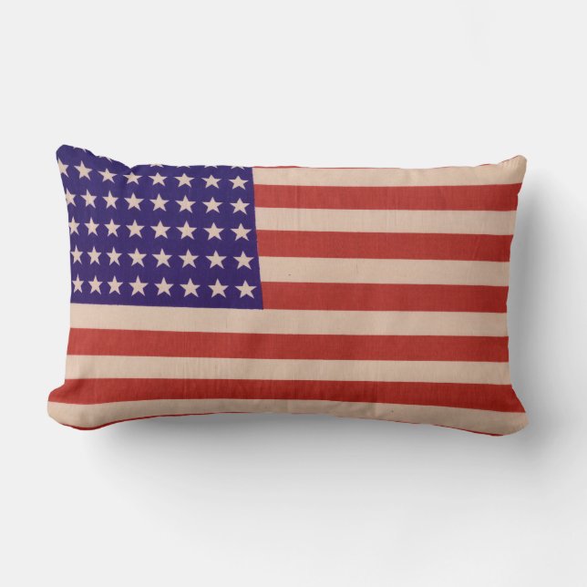 USA flag Lumbar Pillow (Front)