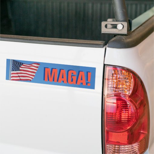 USA Flag MAGA! Bumper Sticker | Zazzle