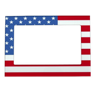 Heirloom Patriotic Picture Frame 4x6 Red White Blue Star Dots