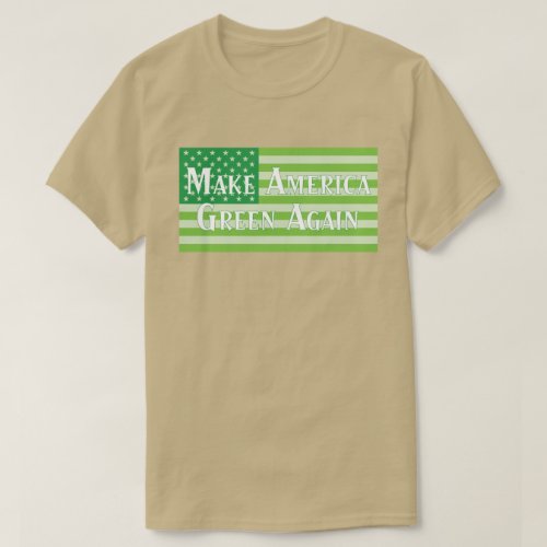 USA Flag Make America Green Again T_Shirt