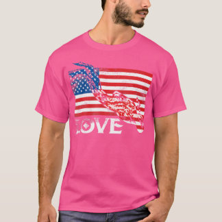 Usa Flag 'Merica Scuba Diver Diving Idea Dive T-Shirt