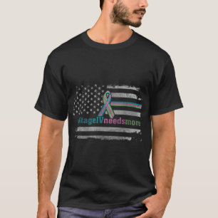 USA Flag Metastatic Breast Cancer Shirt STAGE 4 NE