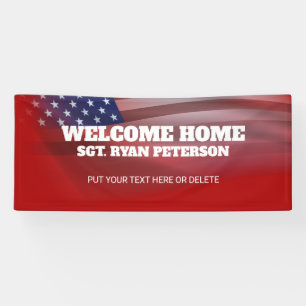 USA Flag Military Welcome Home Sign Marine Red