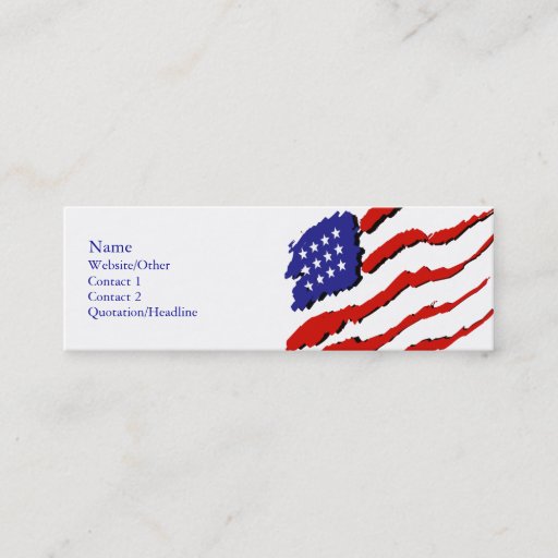 Customizable USA Flag Business Card