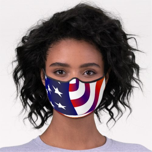 USA Flag Modern Patriotic Trendy Classy Cool Premium Face Mask