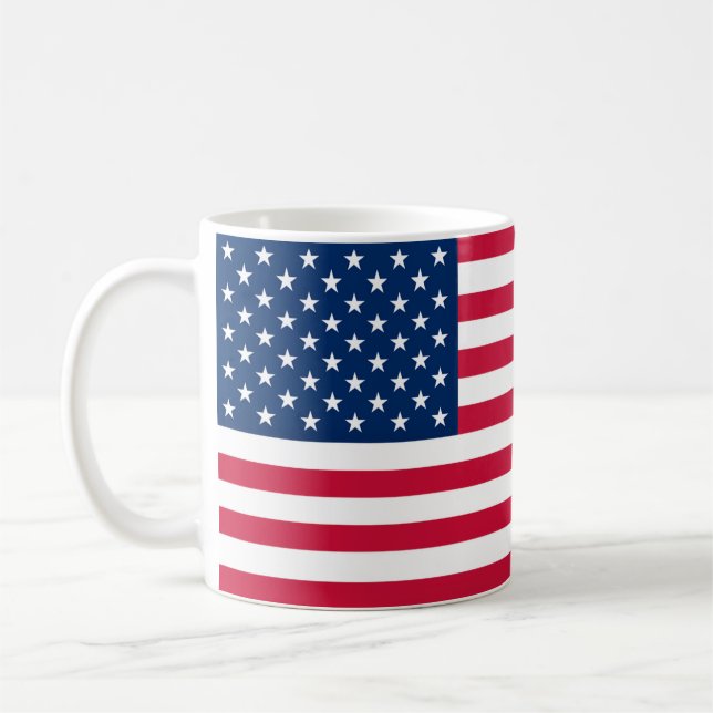USA Flag Mug Patriotic American Gift (Left)
