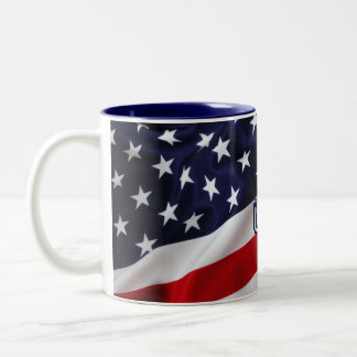 USA Flag Mug Stars And Stripes Red, White ,Blue