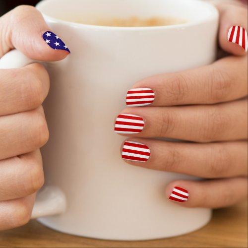 USA Flag nacnt Minx Nail Art