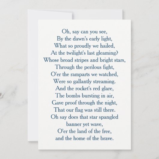 USA Flag National Anthem Choir (Front)