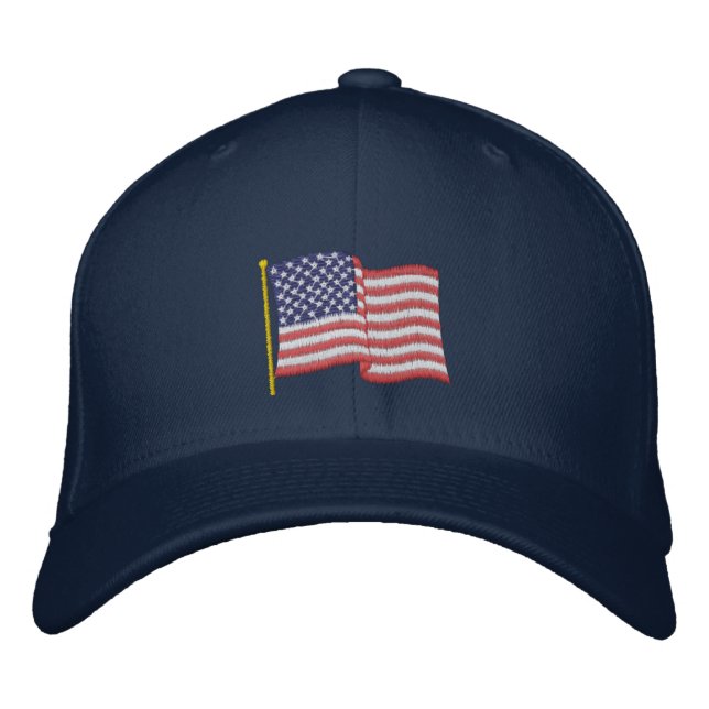 USA Flag NBG Embroidered Baseball Hat (Front)