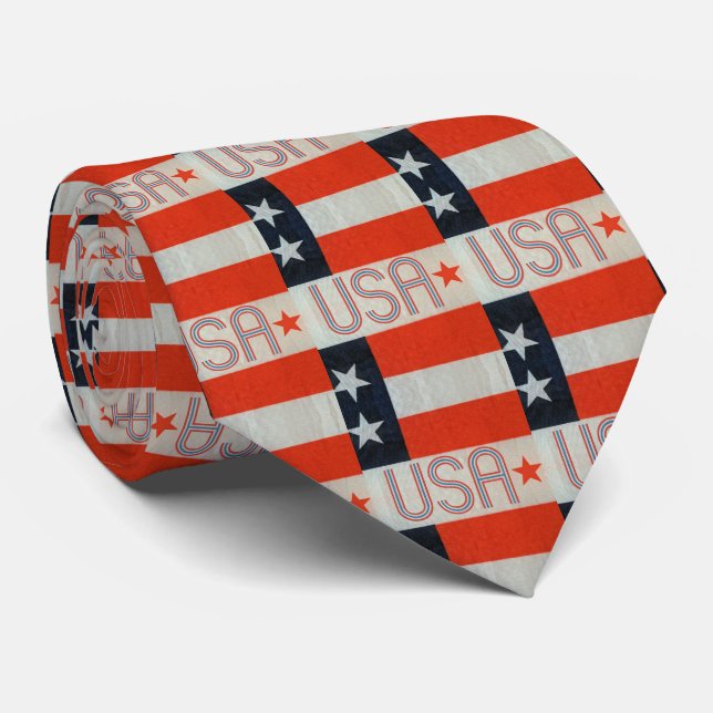 USA Flag Necktie (Rolled)
