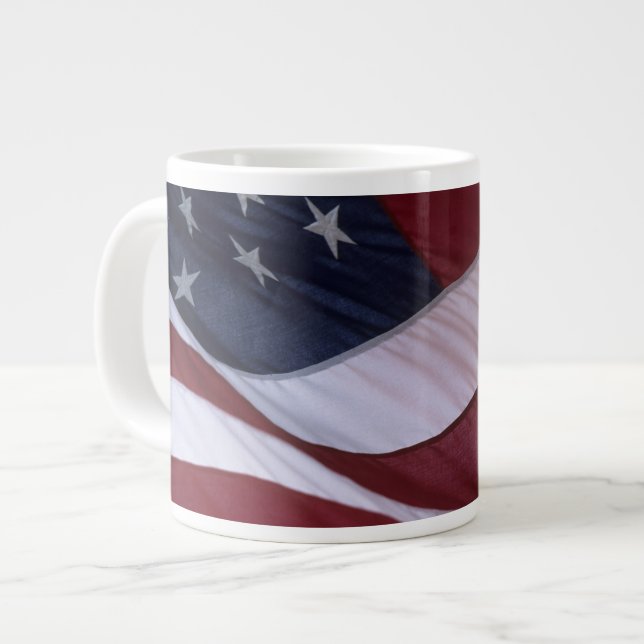 USA flag, North Carolina, USA Giant Coffee Mug (Front Left)