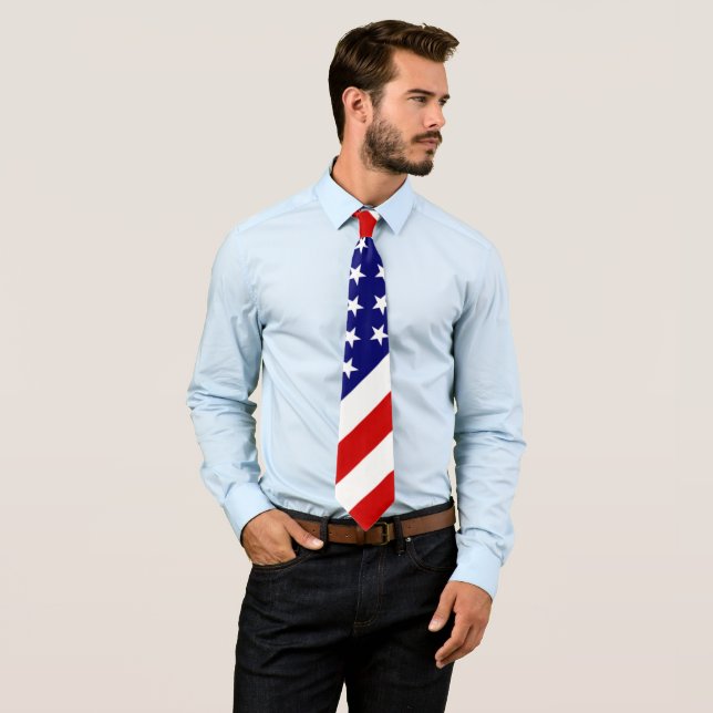 USA Flag ntcnt Neck Tie (In Situ)