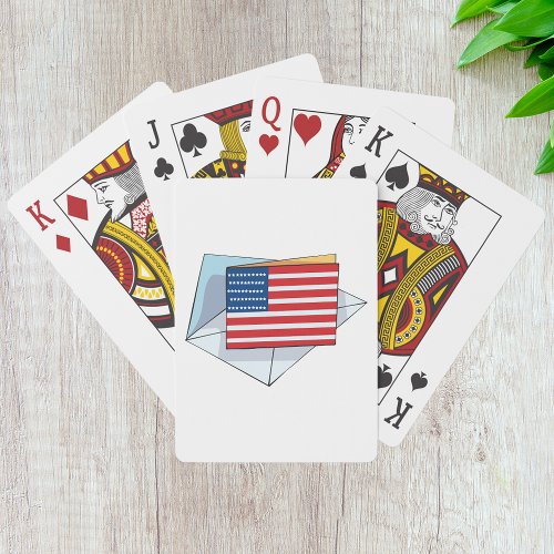 USA Flag On A Card