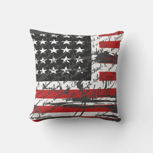 USA Flag  Outdoor Pillow