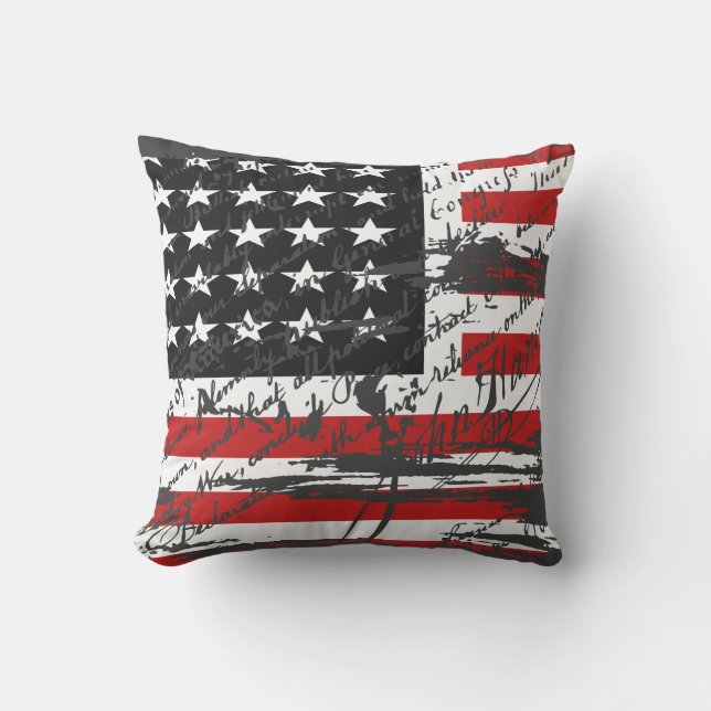 USA Flag  Outdoor Pillow (Front)