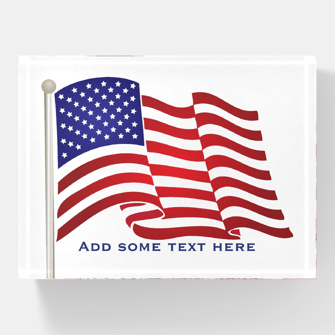USA FLAG PAPERWEIGHT Zazzle