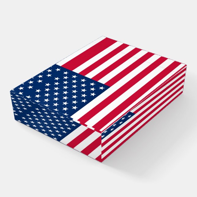 USA Flag Paperweight Patriotic Gift (Angled)
